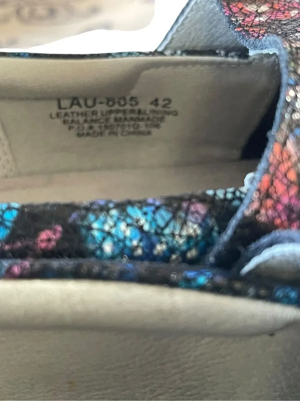 Alegria Lauryn Womens Multicolor Feather Print Loafer Comfort Shoes Size 42